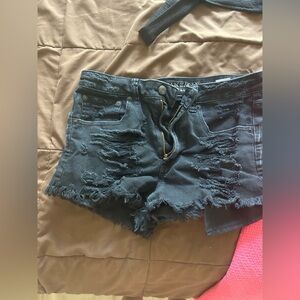 American Eagle Black Jean Shorts